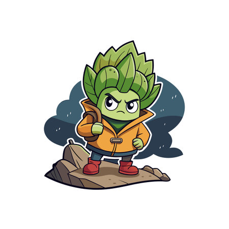 Bok Choy in Comfortable Poseのイラスト素材