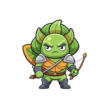 Engaging Muscular Brussels Sprouts Designのイラスト素材