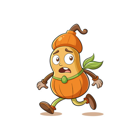 Dynamic Frail Butternut Squash Illustrationのイラスト素材