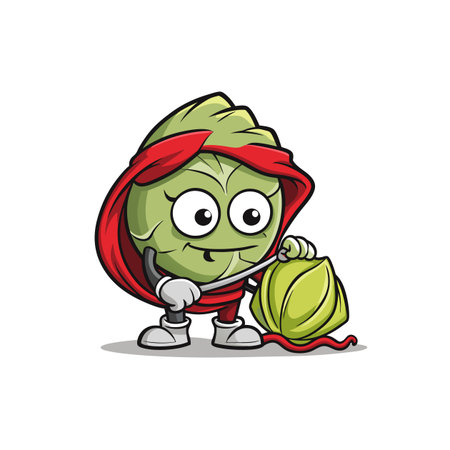Engaging Ill Brussels Sprouts Designのイラスト素材