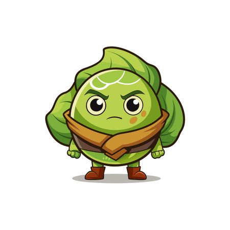 Breathless Brussels Sprouts Vegetable Illustrationのイラスト素材