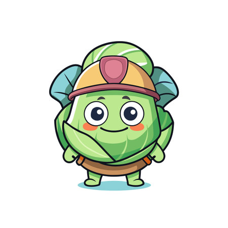 Charming Cabbage Illustration for Shopping Themesのイラスト素材