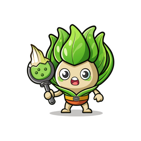 Steady Bok Choy Vegetable Spelunking Illustrationのイラスト素材