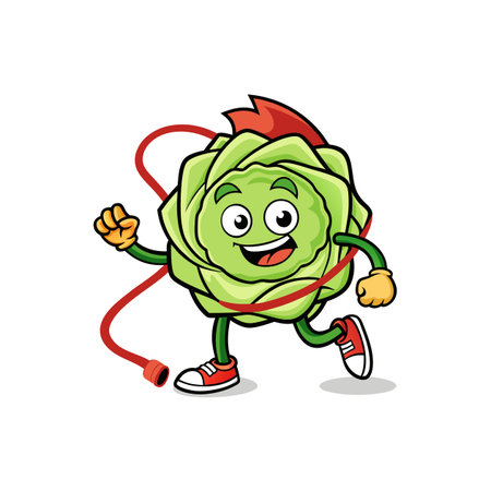 Engaging Dizzy Cabbage Illustrationのイラスト素材