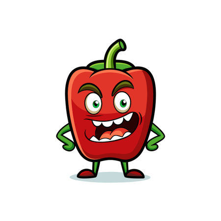 Bell Pepper Enjoying Bird Watchingのイラスト素材