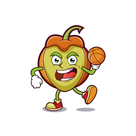 Dynamic Sprightly Bell Pepper Basketball Designのイラスト素材