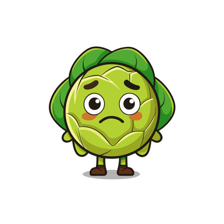 Dynamic Bloated Brussels Sprouts Illustrationのイラスト素材