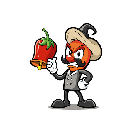 Charming Bell Pepper Design for Healthy Recipesのイラスト素材