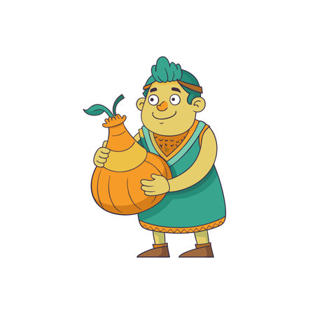 Vibrant Butternut Squash Artwork for Healthy Eatingのイラスト素材