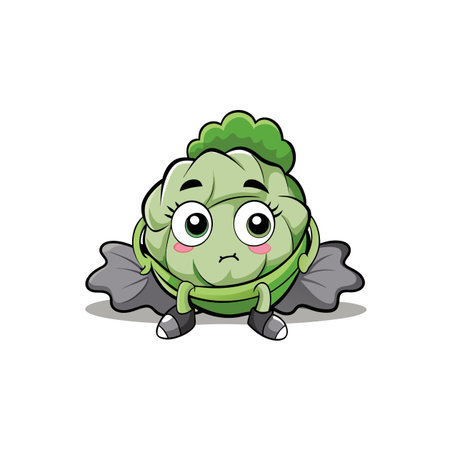 Charming Brussels Sprouts Illustration for Healthy Cookingのイラスト素材