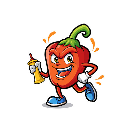 Charming Bell Pepper Design for Healthy Cookingのイラスト素材