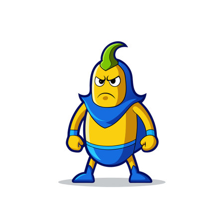 Bell Pepper Vegetable Character Walking Artのイラスト素材