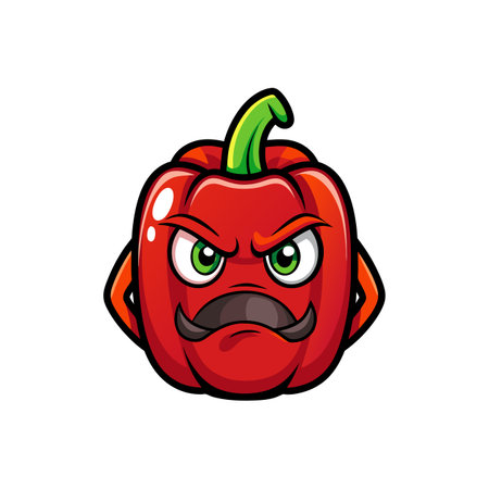 Vibrant Bell Pepper Artwork for Food Loversのイラスト素材