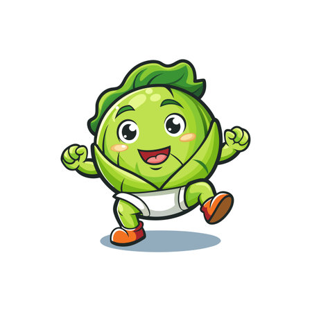 Trembling Brussels Sprouts Vegetable Bin Illustrationのイラスト素材