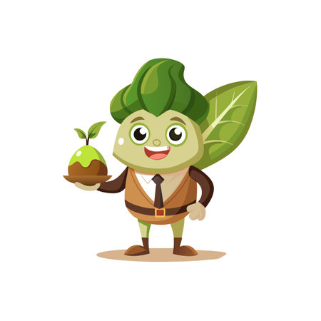 Whimsical Bok Choy Design for Fun Cookingのイラスト素材