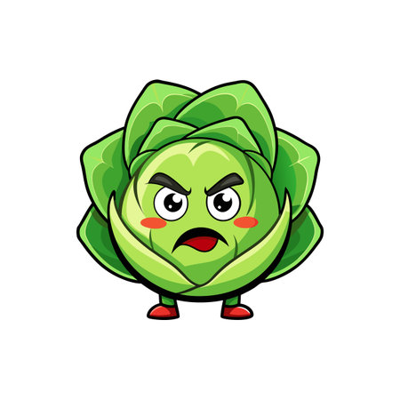 Fun Cabbage Artwork for Unique Designsのイラスト素材