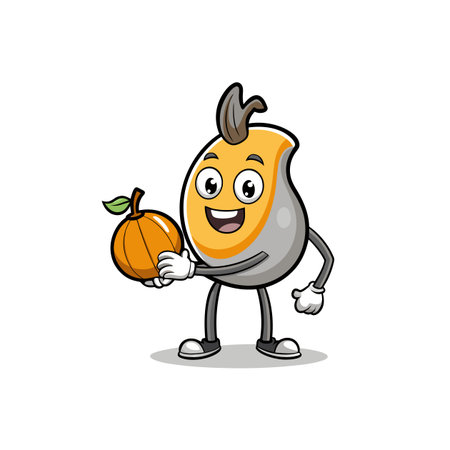 Butternut Squash Feeling Invigorated in Gardenのイラスト素材