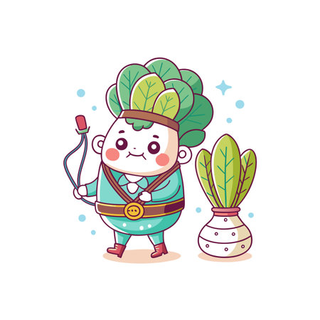 Bok Choy in Fresh Artistic Styleのイラスト素材