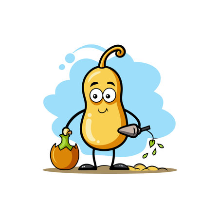 Worn-Out Butternut Squash Bloggingのイラスト素材