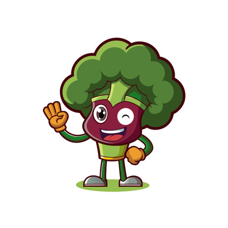 Numb Broccoli Vegetable Collecting Stamps Designのイラスト素材