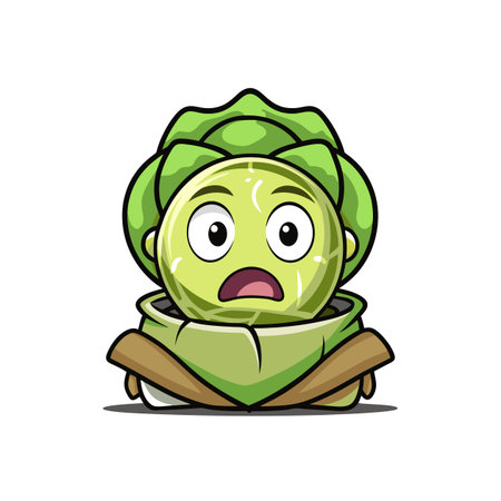 Creative Distressed Brussels Sprouts Illustrationのイラスト素材