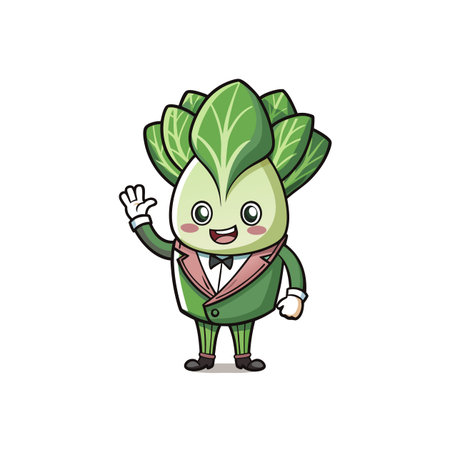 Creative Worn Bok Choy Zoo Designのイラスト素材