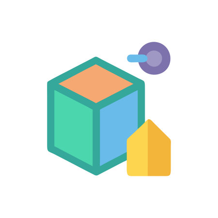 Fun Activity Cube Icon for Learningのイラスト素材
