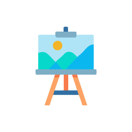 Colorful Art Easel Icon for Artistsのイラスト素材