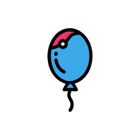 Colorful Balloon Icon for Celebrationsのイラスト素材