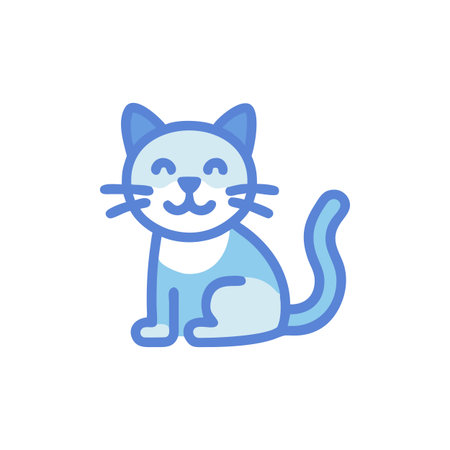 Charming Cat Icon for Children's Designsのイラスト素材
