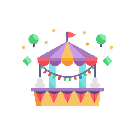 Stylish Carnival Icon for Festive Projectsのイラスト素材
