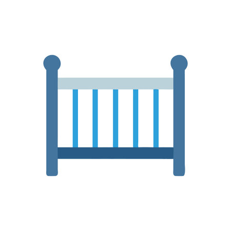 Comfortable Crib Icon for Baby Roomsのイラスト素材