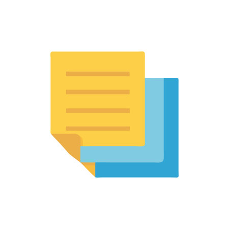 Vibrant Construction Paper Icon for School Projectsのイラスト素材