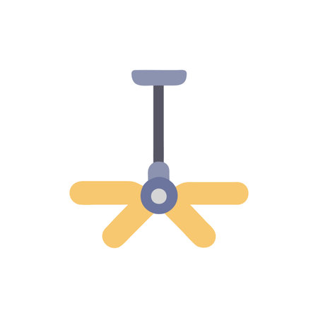 Ceiling Fan Blade Icon for Home Decorのイラスト素材