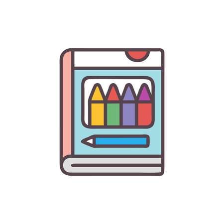 Coloring Book Icon for Creative Activitiesのイラスト素材