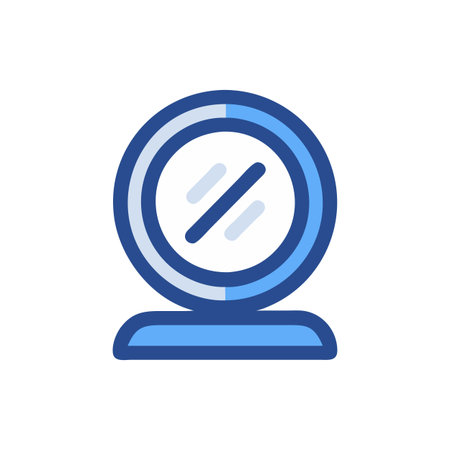 Stylish Compact Mirror Icon for Fashionのイラスト素材