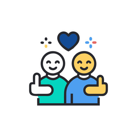 Warm Friendship Icon for Social Connectionsのイラスト素材