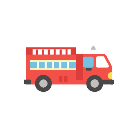 Stylish Firetruck Icon for Fire Safetyのイラスト素材