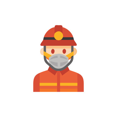 Dynamic Firefighter Icon for Emergencyのイラスト素材