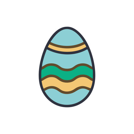 Stylish Easter Egg Icon for Springのイラスト素材