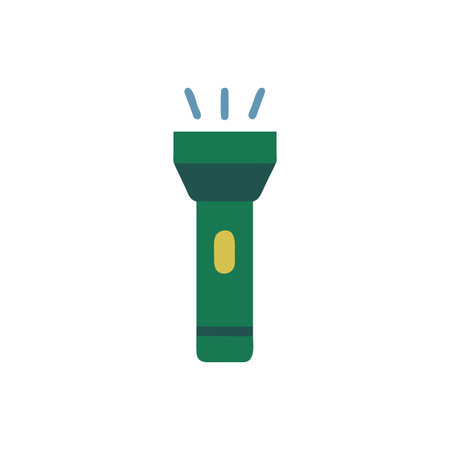 Stylish Flashlight Icon for Campingのイラスト素材