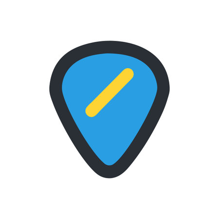 Creative Guitar Pick Icon for Musiciansのイラスト素材