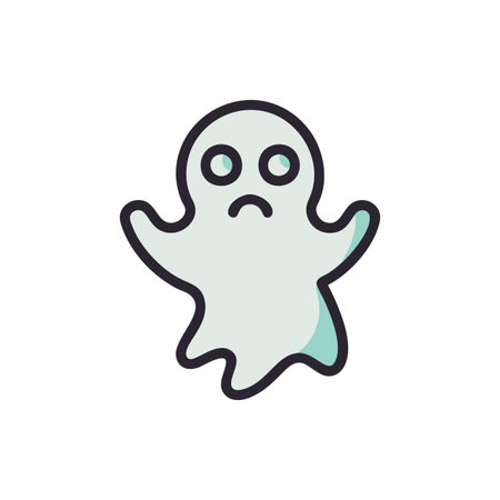 Charming Ghost Icon for Halloween Festivitiesのイラスト素材