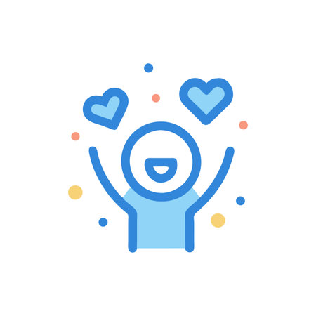 Joyful Icon for Happiness and Positivityのイラスト素材