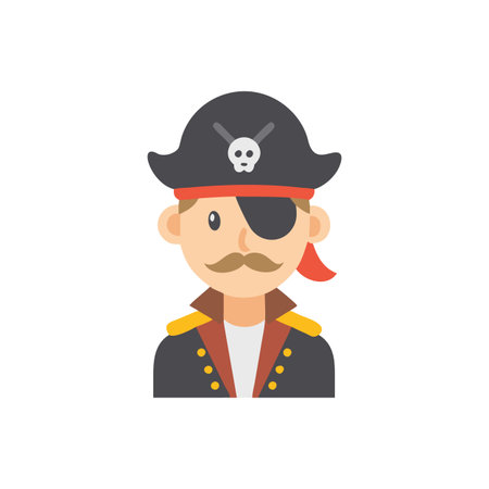 Playful Pirate Icon for Kids' Adventuresのイラスト素材