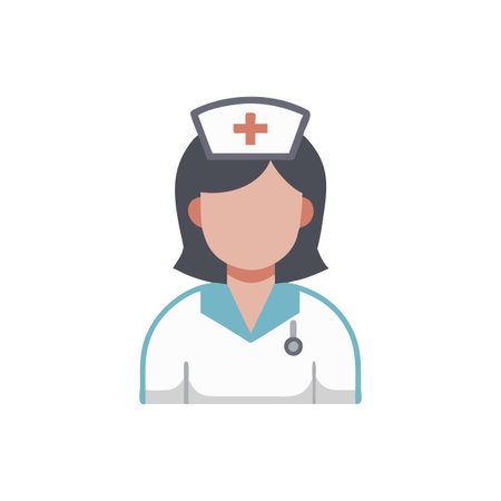Compassionate Nurse Icon for Patient Careのイラスト素材