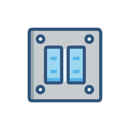 Stylish Light Switch Panel Icon for Interiorsのイラスト素材