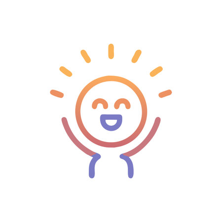Charming Joy Icon for Uplifting Designsのイラスト素材