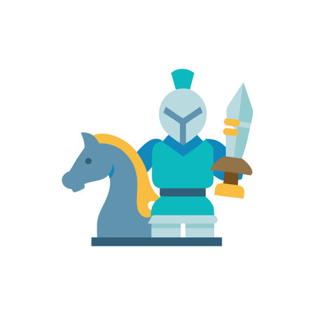 Dynamic Knight Icon for Creative Projectsのイラスト素材