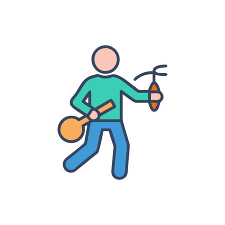 Joyful Playing Icon for Kids' Funのイラスト素材